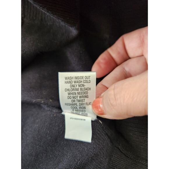 Apt. 9 Black Embellished Pockets Cardigan Size 2X - Picture 9 of 11